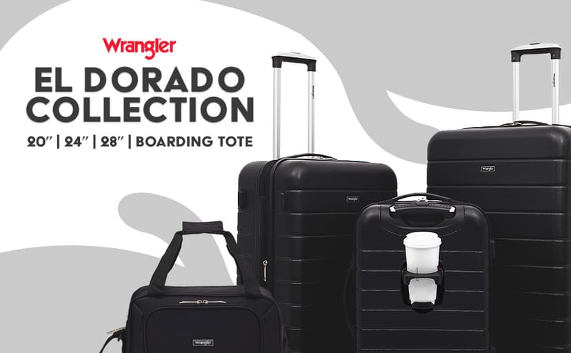 Wrangler Smart Spinner Hardside Luggage, 2 Piece Set, Teal