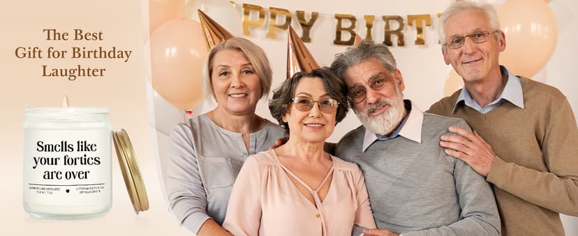 Niyewsor 50th Birthday Gifts for Her Him, Fifty Birthday Candle, 1975 50th Birthday Decorations for Women Men, 50 Year Old Bday Gifts for Friend, Sister, Mom, Dad, Handmade, 7oz