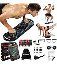 HOTWAVE Push Up Board Fitness, Portable Foldable 20 in 1 Push Up Bar at Home Gym, Pushup Handles for Floor. Professional Strength Training Equipment For Man and Women,Patent Pending