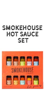 Hot Sauce Mini Bottle Collection, Tasting Set, Flavor Sampler, Gourmet Food Gift, Gift for Men, Dad, Foodies, Spice Lovers Smokehouse Gourmet Hot Sauce Gift Set, Hot Sauce Variety Pack, Set of 10 B08TDPSCDY