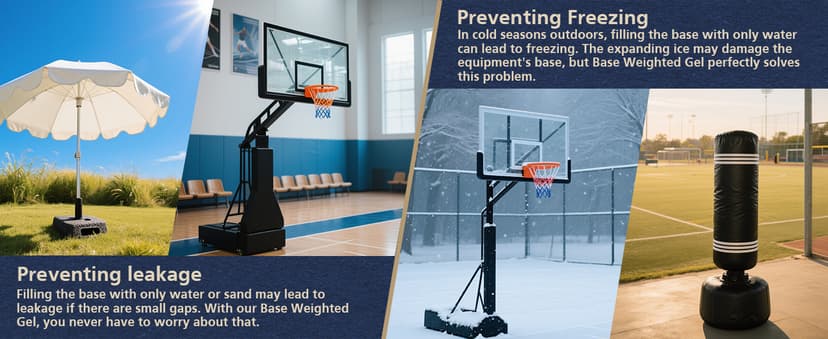 AceGold Sand & Sand Bag Alternative Polymer | Base Weighted Gel Replaces 625 lbs. Sandbags to Anchor Portable Basketball Hoops, Umbrellas, Pool Hoops & Items with a Base from Falling | 25oz