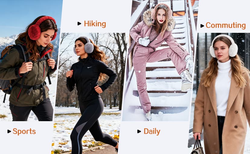 Trifabricy EarMuffs for Women Winter Faux Fur Warm Earmuffs Cute Foldable Ear Covers Cold Weather Fluffy Ear Warmers