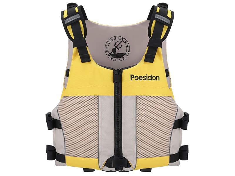 Poseidon Adjustable Water Safety Life Jacket - Classic Unisex Design with Front/Rear Storage Compartments for Multiple Water Activities