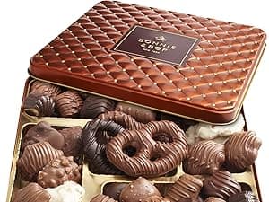 Chocolate Gift Basket, Candy Food Arrangement Platter, Gourmet Snack Box, Holiday Present Idea, Corporate Him & Her, Men Women Sympathy Family Parties & Get Well- Bonnie & Pop