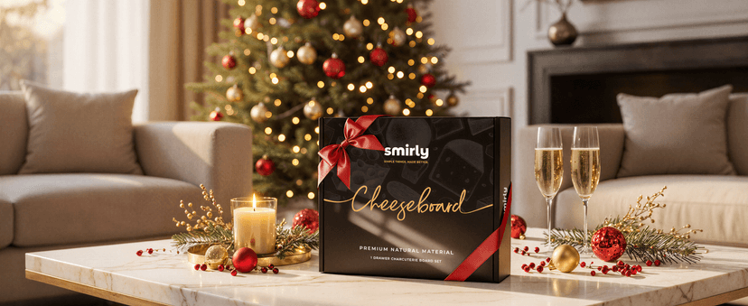 SMIRLY Charcuterie Board Set - Large Bamboo Cheese Board for Serving - House Warming Gifts New Home, Wedding & Bridal Shower Gift, Birthday Gift for Women