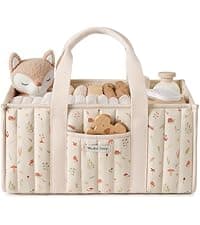 Blissful Diary Baby Diaper Caddy Organizer, Cotton Rope Diaper Caddy Basket, Large Storage Basket for Newborn Boys and Girls, Gift for Baby Shower List, Newborn Essentials, Earthy Rainbow