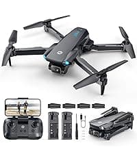 Holy Stone HS440 Foldable FPV Drone with 1080P WiFi Camera for Adult Beginners and Kids; Voice Gesture Control RC Quadcopter with Modular Battery for long flight time, Auto Hover, Carrying Case