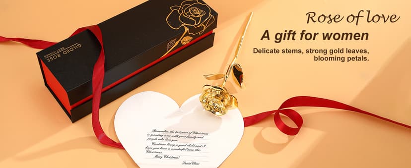 Gold Dipped Rose Real 24K Gold Rose, Genuine One of a Kind Rose Hand Dipped in 24K Golden Roses Romantic Gifts for Women in Her Birthday Anniversary Day Mothers Day