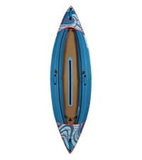 Inflatable Kayak, Portable Ripstop Oxford Cloth Recreational Touring Kayak with Fiberglass Kayak Paddle, Hand Pump and Carrying Bag, 1/2 Person