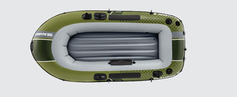 INTEX Seahawk Inflatable Boat Series: Includes Boat Oars and High-Output Pump - Fishing Rod Holders - Gear Pouch
