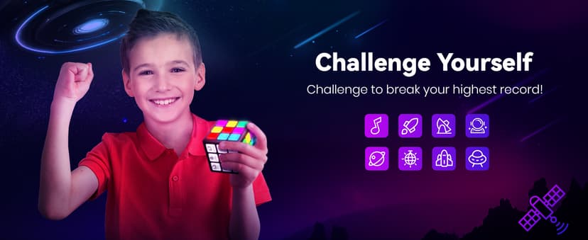 Rechargeable Game Handheld Cube - 15 Fun Brain & Memory Game with Score Screen - Christmas Easter Birthday Gifts for Boys Girls Ages 6-12+ Years Old - Toy Gift Idea for Kids Teens (Black)