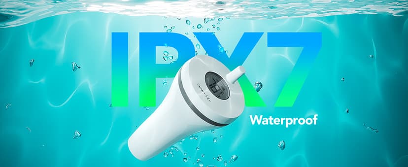 GoveeLife Smart Pool Thermometer Wireless App Easy Read, WiFi Digital Pool Thermometer Floating with IPX7 Waterproof, Notification Alert, Water Temperature Monitor for Hot Tub, Bath, Swimming, Pond