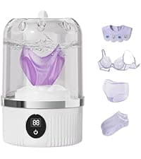 Portable Clothes Dryer Hold 9-12 Items, 8H Timer, w/Remote Control & Dry Bag, Mini Compact Foldable Fast Electric Dryer Machine for Laundry, Travel, Apartment, RV, Dorm, Quiet 45dB, Energy Save, 600W