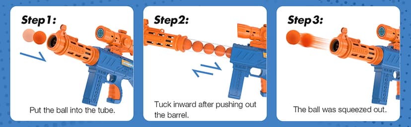 KKONES Shooting Game Toy for Boys - 2 Player Toy Foam Blaster Air Guns, 24 Foam Bullet Balls Popper & Standing Shooting Target, Birthday Gifts for Age 3 4 5 6 7 8 9 10-12 Years Old Kids, Girls