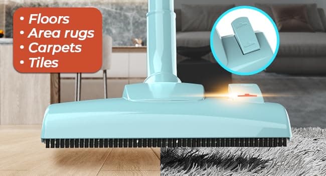 Roomie Tec Corded Stick Vacuum Cleaner - 450W, Lightweight 2 in 1 Handheld with Powerful Suction, Bagless HEPA Filter, Large Dust Capacity, 20ft Cable - Ideal for Floors, Dorm Room, & Home Cleaning