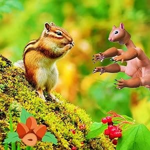 AQKILO Squirrel Finger Puppet Set, Animals Puppet Show Theater Props, Novelty Toys Weird Stuff Gifts