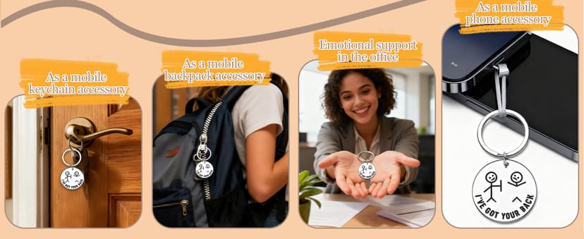 Octamber Funny Gifts Best Friend Keychain for Friends BFF Besties I Got Your Back Keychain