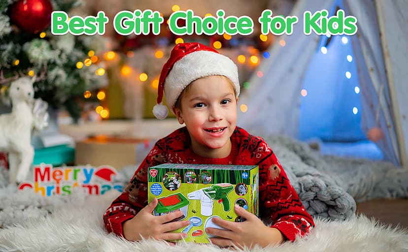 PLAY Bug Catcher Kit,Outdoor Toys for Kids Ages 4-8 8-12,Bug Catcher Vacuum with Critter Habitat Case,Butterfly net,Magnifying Glass,Toddler Outside Toys for 3 4 5 6 7 8+ Year Old Boys Birthday Gift