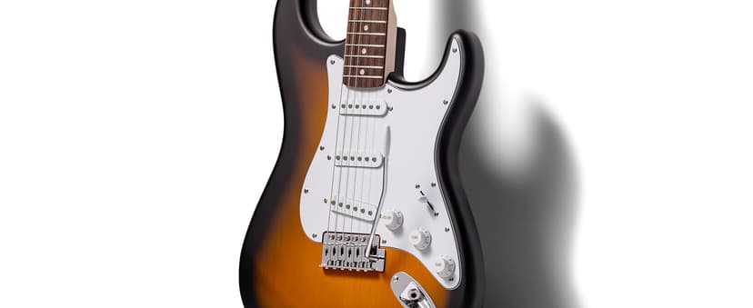 Fender Squier Debut Series Stratocaster Electric Guitar Kit, Beginner Guitar Kit, with 2-Year Warranty, with Padded Gig Bag, Frontman 10G Amp, Strap, and More, Includes Free Lessons, Black