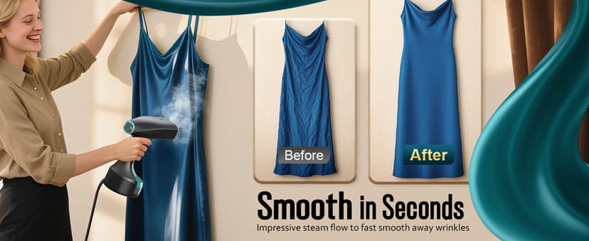 Steamer for Clothes, 1900W Strong Penetrating Steam Portable Handheld Garment Steamer Clothes Steamer with 3 Steam Settings, Fabric Brush, 300ml Big Capacity, Travel Steamers Iron Safe Removes Wrinkle