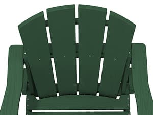 SERWALL Adirondack Chair with Cup Holders - Composite Adirondack Chairs Set of 4 HDPE Outdoor Chairs All Weather Use- Green