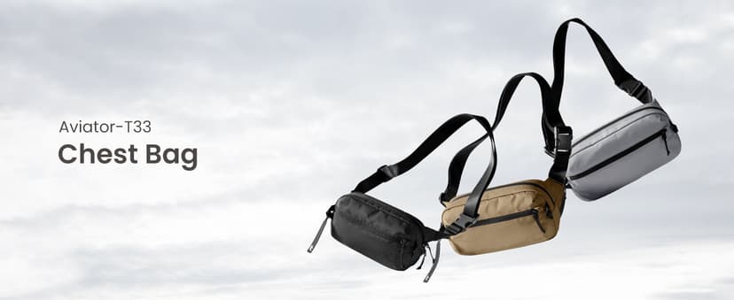 tomtoc tomtoc 1.5L Sling Bag with RFID Blocking, Crossbody Bag Minimalist Chest Shoulder Pack for Men and Women, Water-resistant Lightweight Casual Waist Fanny Pack for Travel, Daily Use