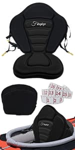 Thickened Kayak Seats - Premium Shockproof Seats with Back Support for Kayaking, Canoeing, Fishing, Paddle Boarding - Comfort, Versatility and Extra Storage