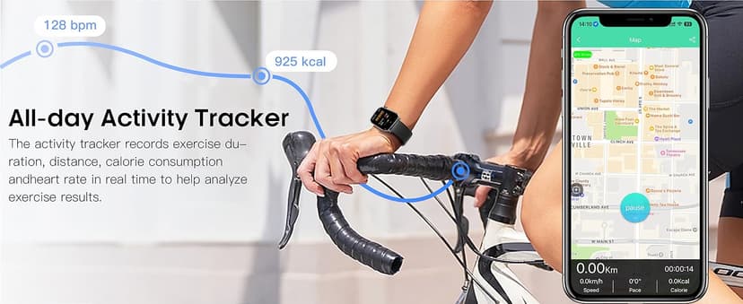 Advanced Health Smartwatch for Women Men with Real-Time Monitoring of Heart Rate, Blood Oxygen, Body Temperature, Blood Pressure, Sleep Auality and Stress Levels.Always-On Display, for Android & iOS