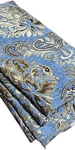 TinaKim Thick Chair Upholstery Fabric, Faux Linen Type Cloth Material, for Sofa Couch DIY (flaxen 14, 2 Yard (57x 72 inch))