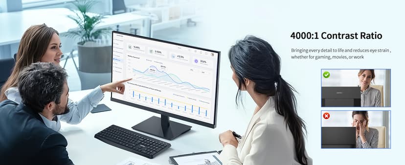 KOORUI New 22 Inch Computer Monitor FHD 1080P 120Hz PC Gaming Screen VA Panel Ultra-Slim Display 4000:1 Contrast Ratio with Adpitive Sync (HDMI/VGA/VESA Compatible 100x100mm/Audio Out), Tilt, Black