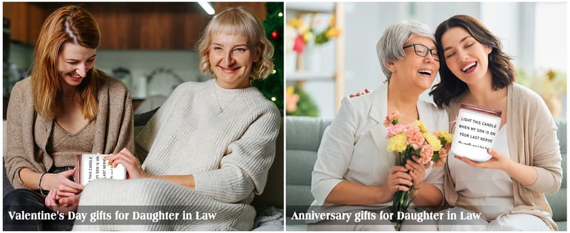 Homsolver Daughter in Law Gifts, Birthday Christmas Anniversary Wedding Gifts for Daughter from Mother Father in Law, Funny Sons Girlfriend, Future Daughter-in-Law Lavender Candle Gift from Mom Dad
