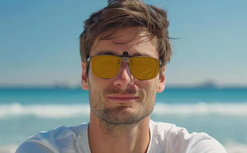 WANGLY Polarized Unisex Clip on Flip up Sunglasses over Prescription and Reading Glasses Frames