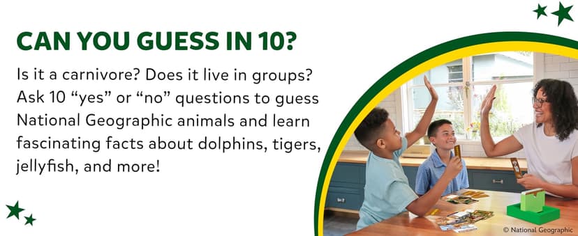 Skillmatics Guess in 10 National Geographic Animals, Educational Card Game for Kids & Families, Animal Trivia & Travel Game, Screen-Free Fun, Gifts for Ages 6, 7, 8, 9 and Up