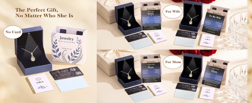 S925 Sterling Silver 18k Gold Plated Infinity Jewelry Gifts for Women Wife Her Girlfriend with Card in Light-Up Gift Box 2CT Moissanite Necklace Anniversary Birthday Gifts for Women Wife Her B0GTY9JBFT