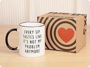 Aurahouse Retirement Gift for Woman Men, Funny Retirement Mug Decorations, Best Retirement Gifts for Women Men 2025, Coworker, Friend, Teacher, Boss, Sisters, Mom, Retired Gifts Not My Problem Anymore