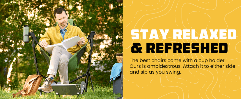 Wise Owl Outfitters Hammock Chair for Adults – Comfortable Portable Folding Rocking Camping Chair with Carry Bag – Great for Lawn, Campsite & Outdoors