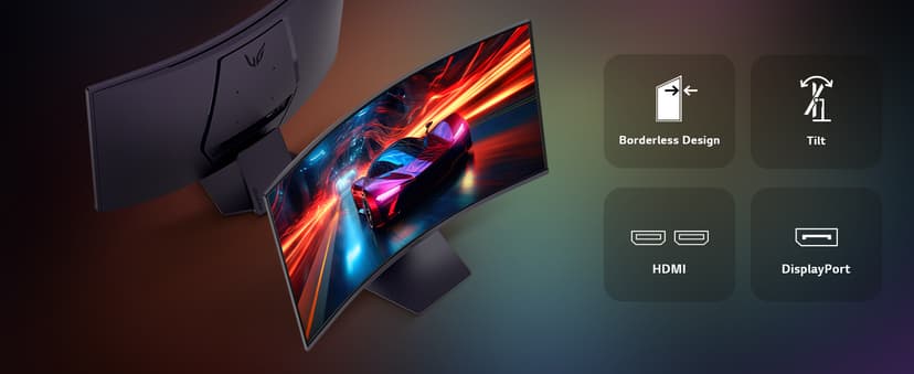LG 32GS60QC-B Ultragear 32-inch Curved Gaming Monitor QHD (2560x1440) 180Hz 1ms 1000R AMD FreeSync HDR10 HDMIx2 DisplayPort Borderless Design Black Stabilizer DAS Crosshair FPS Counter - Black