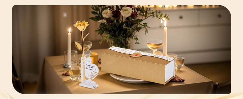 Mikasol Gold Dipped Real 24K Gold Rose, 1 Pack Infinity Flower Decor Hand Dipped in 24K Romantic Rose Gifts for Women in Her Wife Girlfriend Birthday Anniversary Valentines Mothers Day Christmas B0CC5R3S9V