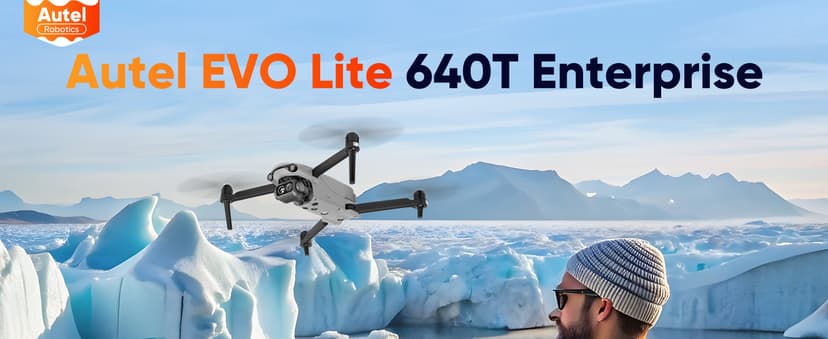 Autel Robotics EVO Lite 640T Enterprise Bundle, 640x512 T~hermal&1/2'' CMOS 48MP V~isible C-a-mera, 1-16x Digital Zoom, AI Target Recognition, 12KM Transmission, 866g Lightweight, 40Min Max Time
