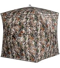 Hunting Blind 360 Degree See Through, 2-3 & 3-4 Person Pop Up Ground Blind for Deer and Turkey, Portable Camouflage Tent with Quiet Zipper Door and Carrying Bag