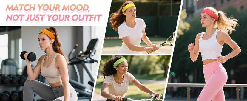 8 Pcs Headbands for Women Girls: Stocking Stuffers Gift for Her Fashion Neon Hair Accessories Head Bands for Women Stretchy Soft hairband Valentines Day Gf Christmas Gifts Easter Basket Stuffers