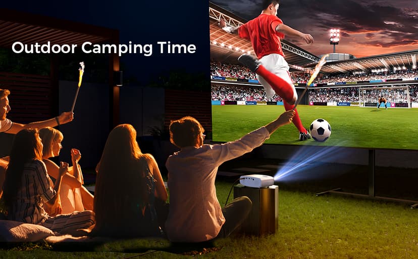 Mini Projector for iPhone, ELEPHAS 2024 Upgraded 1080P HD Projector, 8000L Portable Projector with Tripod, Movie Projector Compatible with Android/iOS/Windows/TV Stick/HDMI/USB