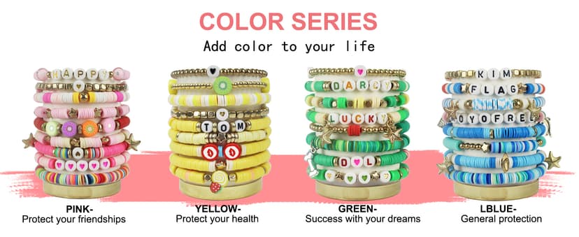 Redtwo 5100 Clay Beads Bracelet Making Kit, Flat Preppy Beads for Friendship Jewelry Making,Polymer Heishi Beads with Charms Gifts for Teen Girls Crafts for Girls Ages 8-12