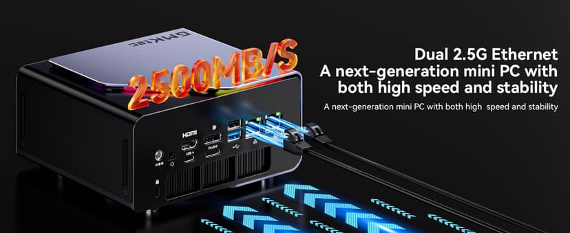 GMKtec Gaming Mini PC, K12 AMD Ryzen 7 H 255 (Upgraded 8745HS) 32GB DDR5 RAM 2TB SSD, Desktop Computer 3X M.2 2280 Expansion, Oculink, Dual NIC 2.5G, HDMI 2.1, USB4