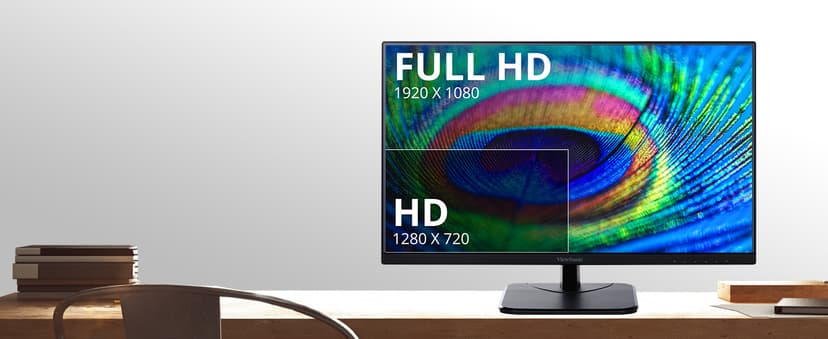 ViewSonic VA2256-MHD 22 Inch 1080p Monitor, IPS Display with FreeSync for Smooth Home and Office Viewing, HDMI, DisplayPort, and VGA Inputs