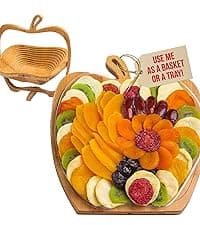 Dried Fruit and Nut Gift Basket, Healthy Assorted Natural Snack Gift Tray, Extra Large Variety Food Tray Party Platter- Easter, Holiday, Birthday, Sympathy, Office, Men, Woman, Him, Her Husband, Wife, Families, Bonnie and Pop