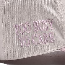 Funny Mommin Hat for Women, Mama Too Busy to Care Truck Hat Gifts Adjustable Washed Cotton Embroidered Mom Baseball Cap