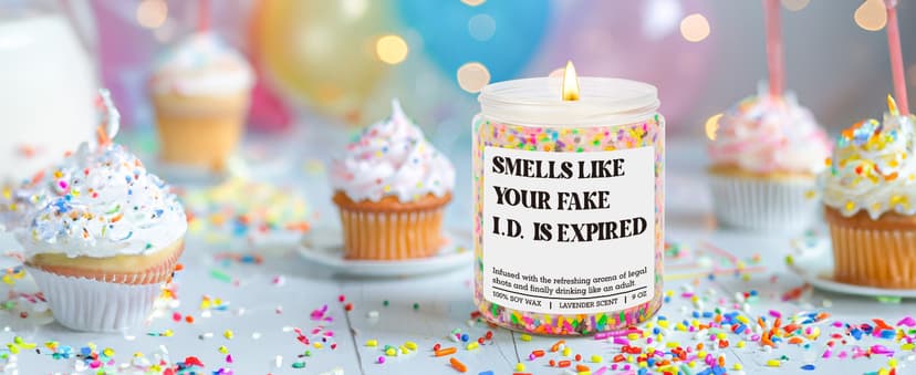 Happy 21 Year Old Birthday Gifts, Cool 21st Birthday Candle for Girls, Boys, Funny Turning 21 Ideas for Friend, Daughter, Men GSPY Candle, 21st Birthday Gifts for Women, Female, 21 Year Old, Her, Him B0FPLWDWQ3