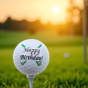Westmon Works Happy Birthday Golf Ball Birthday Novelty Golfer Present for Dad or Golfing Fan One Standard Size Unit