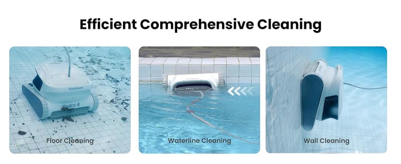 Chasing Hydro 4 Pool Vacuum for Inground Pools | 210-Min Battery Pool Robot for Floor, Wall & Waterline Cleaning | Smart App Control | 5070 GPH Suction Perfect for Pool Opening Season